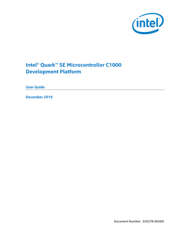 Intel® Quark™ SE Microcontroller C1000 Development Platform