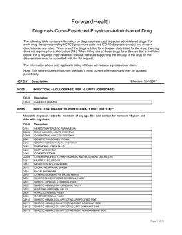 Z-Rpt Procedure Code Published Table