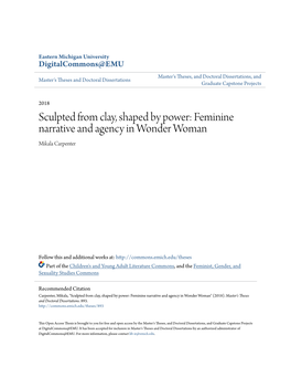 Feminine Narrative and Agency in Wonder Woman Mikala Carpenter