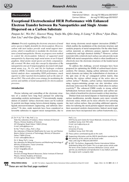 Exceptional Electrochemical HER Performance with Enhanced