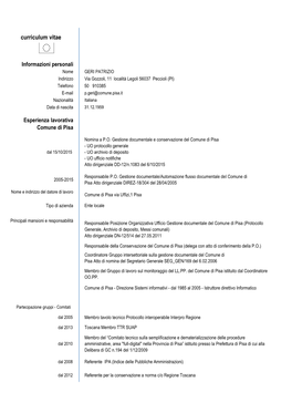 Curriculum Vitae Geri Patrizio