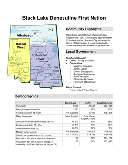 Black Lake Denesuline First Nation Community Highlights