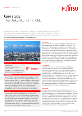 The Hokuriku Bank, Ltd