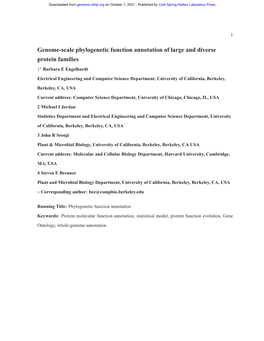 Genome-Scale Phylogenetic Function Annotation of Large and Diverse Protein Families