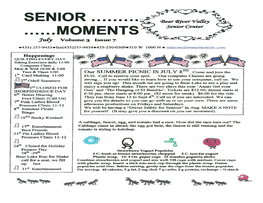 SENIOR I.I...MOMENTS July Volume 3 Issue 7