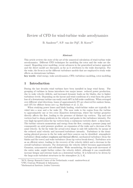 Review of CFD for Wind-Turbine Wake Aerodynamics