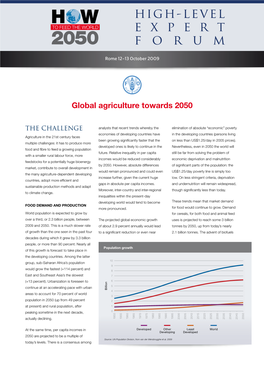 Global Agriculture Towards 2050