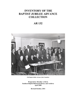 Inventory of the Baptist Jubilee Advance Collection