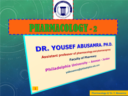 Pharmacology-2/ Dr