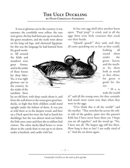 The Ugly Duckling by Hans Christian Andersen