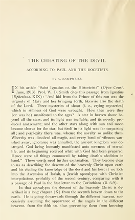 The Cheating of the Devil According to Paul and the Docetists