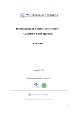 Kazakhstan Capabilities at the Regional Level