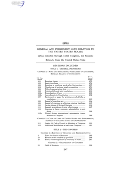 247 Ø270¿ General and Permanent Laws Relating To