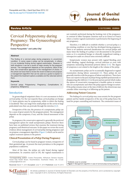 Cervical Polypectomy During Pregnancy: the Gynaecological Perspective