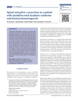 Spinal and Pelvic Corrections in a Patient with Spondylocostal Dysplasia 16