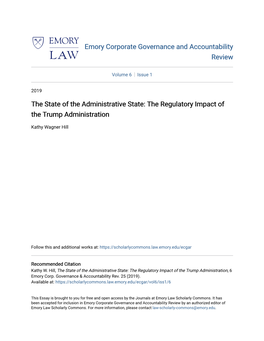 The Regulatory Impact of the Trump Administration