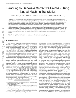 Learning to Generate Corrective Patches Using Neural Machine Translation