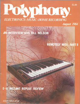 ELECTRONICS- MUSIC- HOME RECORDING August 1984 BILL