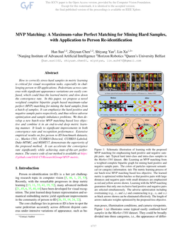 MVP Matching: a Maximum-Value Perfect Matching for Mining Hard Samples, with Application to Person Re-Identification