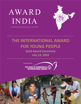 AWARD INDIA | Gold Award Ceremony Issue - July 2016 |