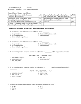 Ch 17A Acid-Base Practice Problems