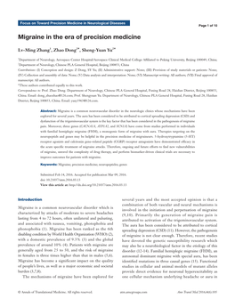 Migraine in the Era of Precision Medicine