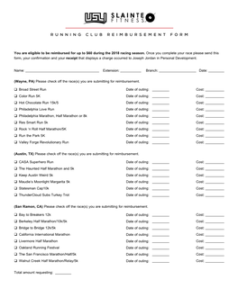 Reimbursement Form