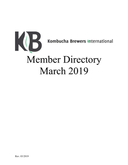 Member Directory March 2019