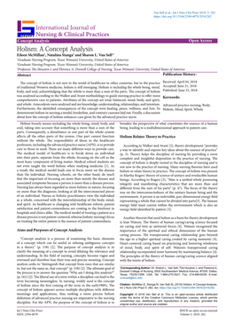 Holism: a Concept Analysis Eileen Mcmillan1, Natalina Stanga2 and Sharon L