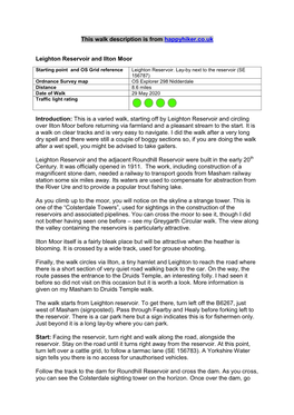 Leighton Reservoir and Ilton Moor.Pdf