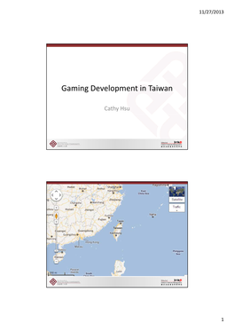 Gaming Development in Taiwan