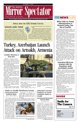 Turkey, Azerbaijan Launch Attack on Artsakh, Armenia