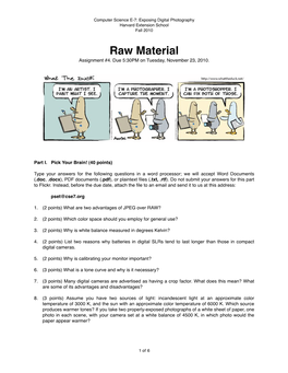 Assignment 4: Raw Material