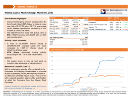 Weekly Stock Market Report
