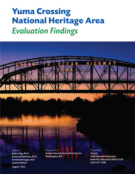 Yuma Crossing National Heritage Area Evaluation Findings