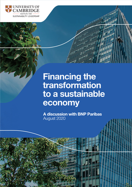 Financing the Transformation to a Sustainable Economy a Discussion