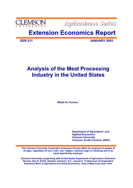 Extension Economics Report