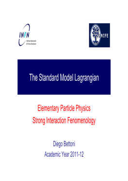 The Standard Model Lagrangian