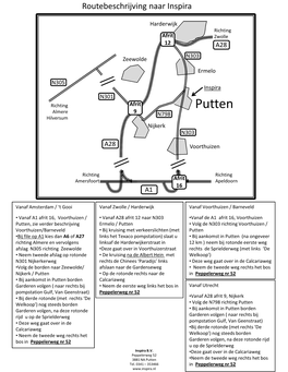 Route Beschrijving Inspira Putten