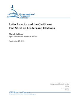 Latin America and the Caribbean: Fact Sheet on Leaders and Elections