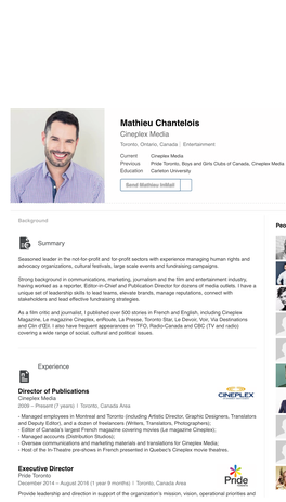 Mathieu Chantelois CV