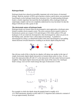 Hydrogen Bonds