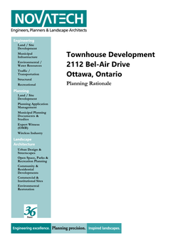 Townhouse Development 2112 Bel-Air Drive Ottawa, Ontario