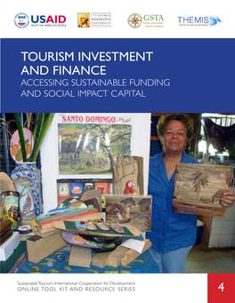 Tourism Investment and Finance Accessing Sustainable Funding and Social Impact Capital