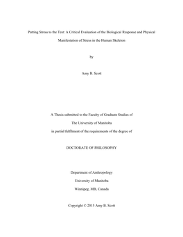 Putting Stress to the Test: a Critical Evaluation of the Biological Response and Physical