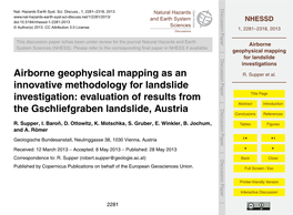 Airborne Geophysical Mapping As an Innovative Methodology For