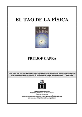 Fritjof Capra: El Tao De La Fisica