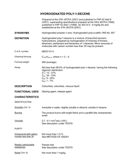 Hydrogenated Poly-1-Decene