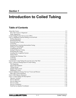 Introduction to Coiled Tubing