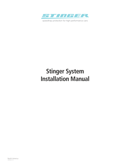 Stinger Systems Install Manual NORTH AMERICA V1.4